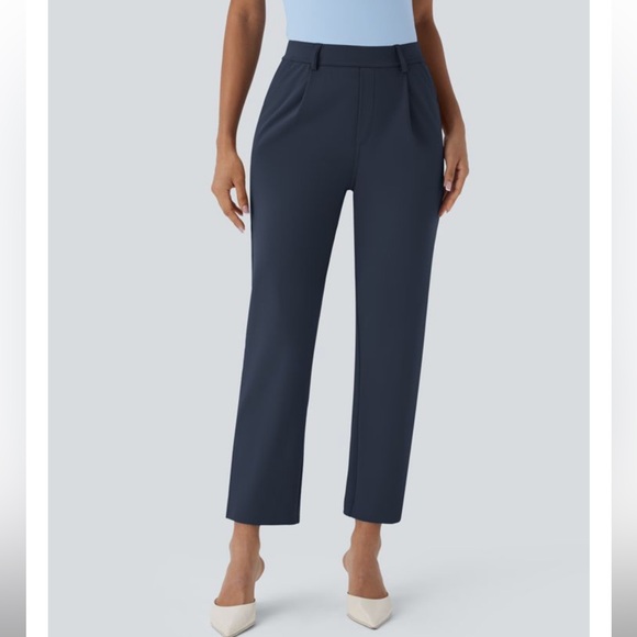 HALARA Pants - NEW HALARA Flex Small Midnight Blue DayStretch High Waisted Tapered Work Pants